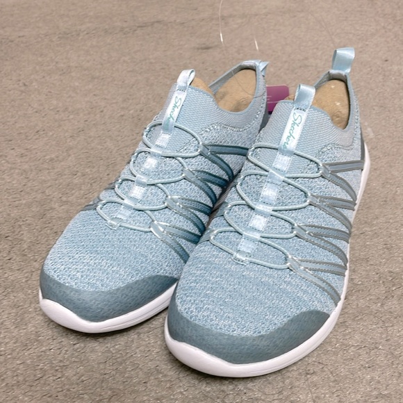 Skechers Arya Ladies Slip On Shoe Air Cooled Memory Foam US Size 6 Blue - Picture 2 of 10